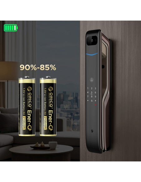 
Įkraunamos ličio baterijos AA 1,5 V 2100 mWh USB-C - 4 vnt.
