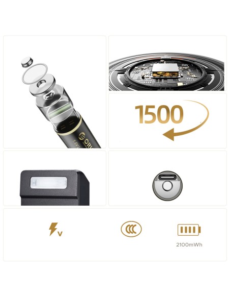 
Įkraunamos ličio baterijos AA 1,5 V 2100 mWh USB-C su įkrovimo laidu - 2 vnt.
