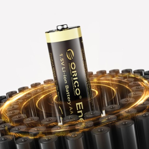
Įkraunamos ličio baterijos AA 1,5 V 2100 mWh USB-C su įkrovimo laidu - 2 vnt.
