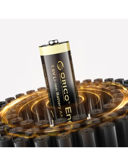 
Įkraunamos ličio baterijos AA 1,5 V 2100 mWh USB-C su įkrovimo laidu - 2 vnt.

