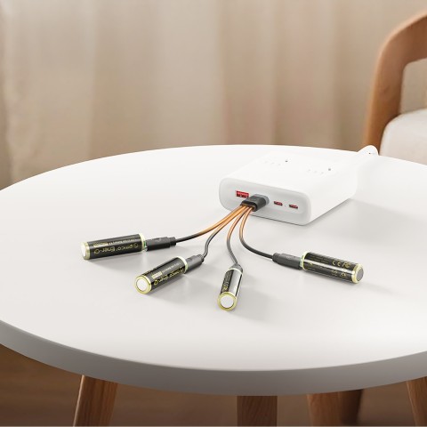 
Įkraunamos ličio baterijos AA 1,5 V 2100 mWh USB-C su įkrovimo laidu - 2 vnt.
