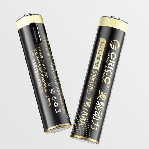 
Įkraunamos ličio baterijos AAA 1,5 V 500 mWh USB-C - 2 vnt.
