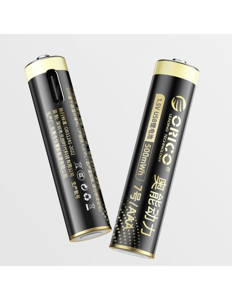
Įkraunamos ličio baterijos AAA 1,5 V 500 mWh USB-C - 2 vnt.
