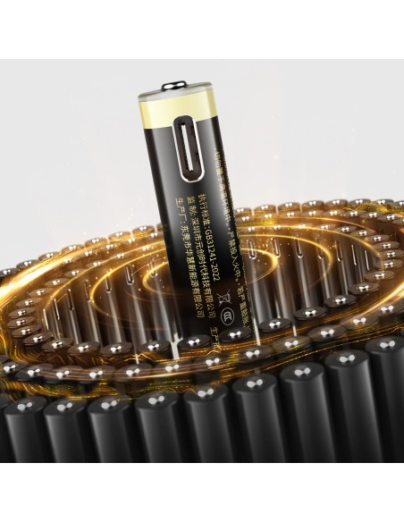 
Įkraunamos ličio baterijos AAA 1,5 V 500 mWh USB-C su įkrovimo laidu - 2 vnt.
