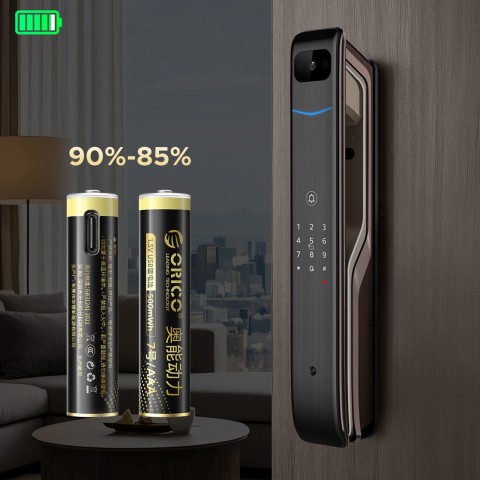 
Įkraunamos ličio baterijos AAA 1,5 V 500 mWh USB-C su įkrovimo laidu - 2 vnt.
