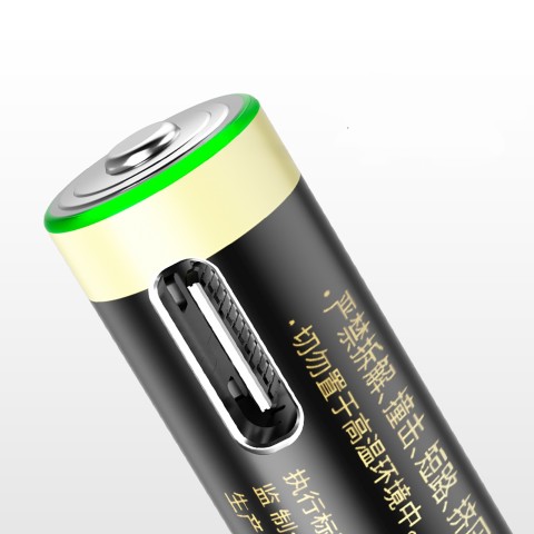 
Įkraunamos ličio baterijos AAA 1,5 V 500 mWh USB-C su įkrovimo laidu - 2 vnt.
