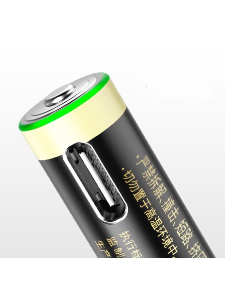 
Įkraunamos ličio baterijos AAA 1,5 V 500 mWh USB-C su įkrovimo laidu - 2 vnt.
