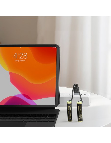 
Įkraunamos ličio baterijos AAA 1,5 V 500 mWh USB-C su įkrovimo laidu - 4 vnt.
