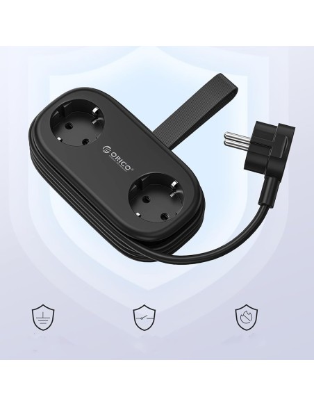 
5 viename AC USB-A USB-C GaN 20W maitinimo blokas – juodas
