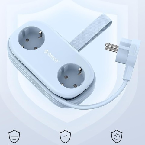 
5 viename AC USB-A USB-C GaN 20W maitinimo lizdas – mėlynas
