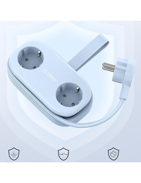 
5 viename AC USB-A USB-C GaN 20W maitinimo lizdas – mėlynas
