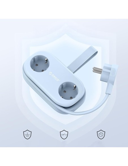 
6 viename AC USB-A USB-C GaN 65W maitinimo lizdas – mėlynas
