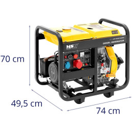 Galios generatorius dyzelinis elektros generatorius 12,5 l 240/400 V 5500 W AVR
