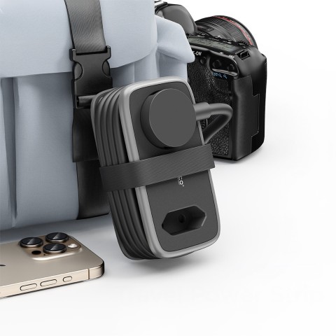 
5 viename AC USB-A USB-C 15,5 W maitinimo blokas – juodas
