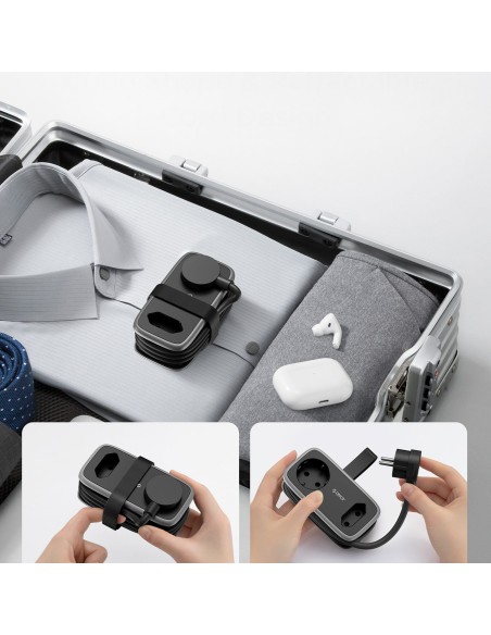 
5 viename AC USB-A USB-C 15,5 W maitinimo blokas – juodas
