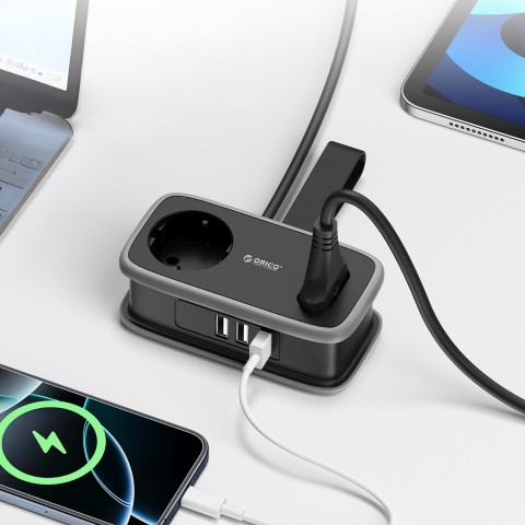 
5 viename AC USB-A USB-C 15,5 W maitinimo blokas – juodas
