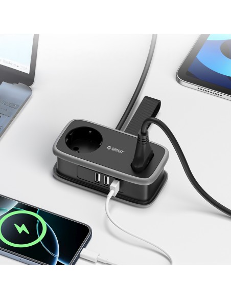 
5 viename AC USB-A USB-C 15,5 W maitinimo blokas – juodas
