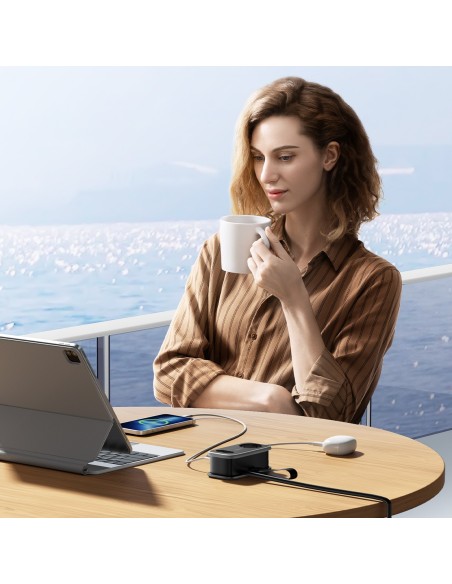 
5 viename AC USB-A USB-C 15,5 W maitinimo blokas – juodas
