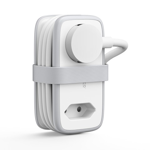 
5 viename AC USB-A USB-C 15,5 W maitinimo blokas – baltas
