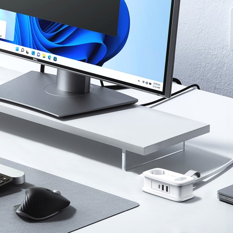 
5 viename AC USB-A USB-C 15,5 W maitinimo blokas – baltas
