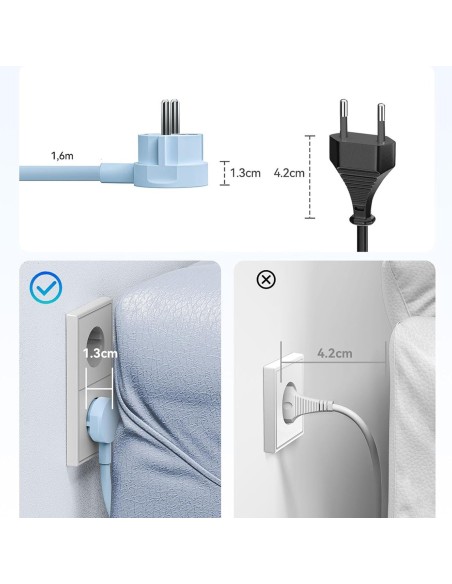 
6 viename AC USB-A USB-C 25W maitinimo jungtis – mėlyna
