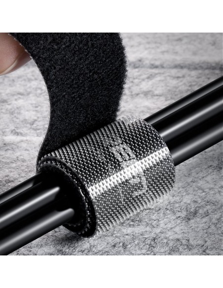 Velcro juosta Velcro kabelio tvarkyklė 5m juoda Velcro juosta Velcro kabelio tvarkyklė 5m juoda