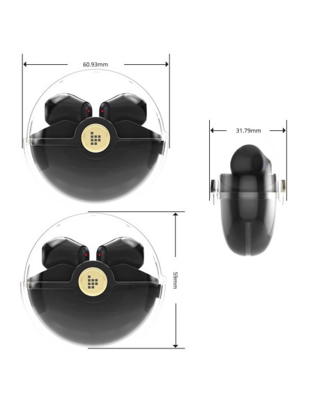 Battle žaidimų TWS į ausis įdedamos Bluetooth ausinės, atsparios vandeniui IPX5 juodos spalvos Battle žaidimų TWS į ausis įdedamos Bluetooth ausinės, atsparios vandeniui IPX5 juodos spalvos