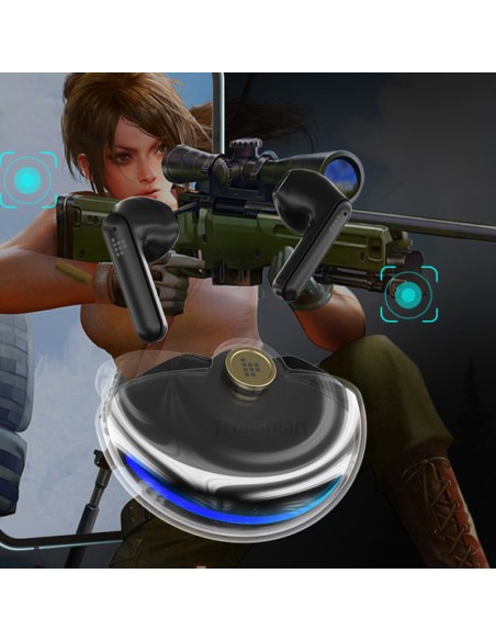 Battle žaidimų TWS į ausis įdedamos Bluetooth ausinės, atsparios vandeniui IPX5 juodos spalvos Battle žaidimų TWS į ausis įdedamos Bluetooth ausinės, atsparios vandeniui IPX5 juodos spalvos