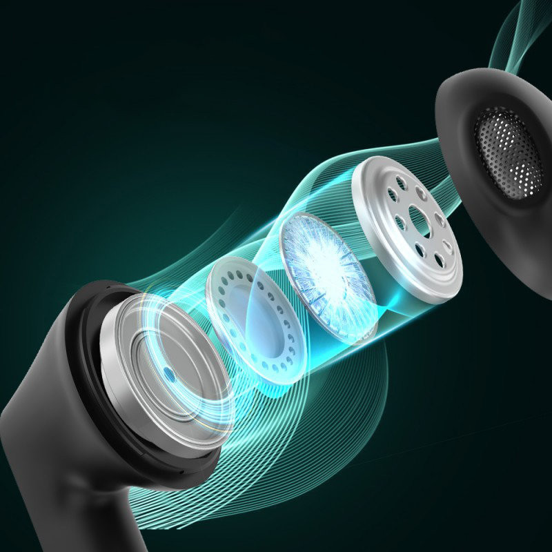 Battle žaidimų TWS į ausis įdedamos Bluetooth ausinės, atsparios vandeniui IPX5 juodos spalvos