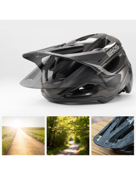 
Kalnų dviračio šalmas su reguliuojamu skydeliu ir magnetiniu užsegimu 58–62 cm – titano spalvos
