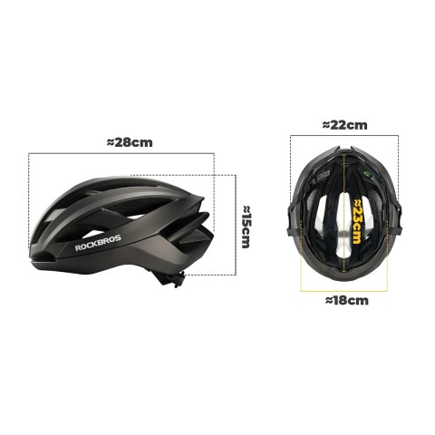 
Dviračio šalmas su sutvirtintu rėmu 58–62 cm – juodas
