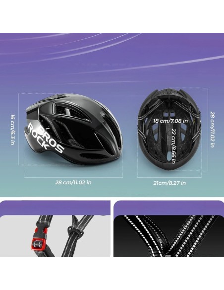 
Lengvas dviračio šalmas 58–62 cm – juodas
