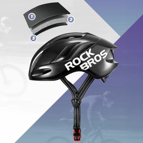 
Lengvas dviračio šalmas 58–62 cm – juodas
