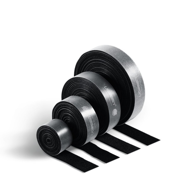 Velcro juosta Velcro kabelio tvarkyklė 5m juoda