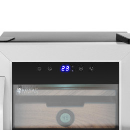 Humidor cigarų spintelė iš kedro medienos ir plieno su LED apšvietimu