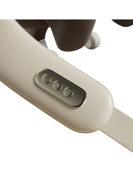 
Kaklo ir pečių masažuoklis su šildymo funkcija, USB-C, 2200mAh, baltas
