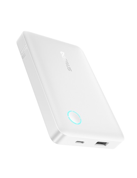
10000mAh 15W „EnerFill FP11“ nešiojama baterija su USB-C laidu, 30 cm, balta
