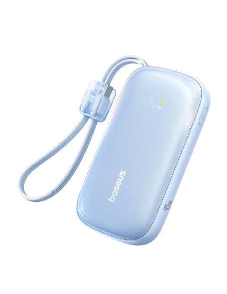 
10000mAh 45W nešiojama baterija su USB-C „Lightning“ laidu „iPhone“ – mėlyna
