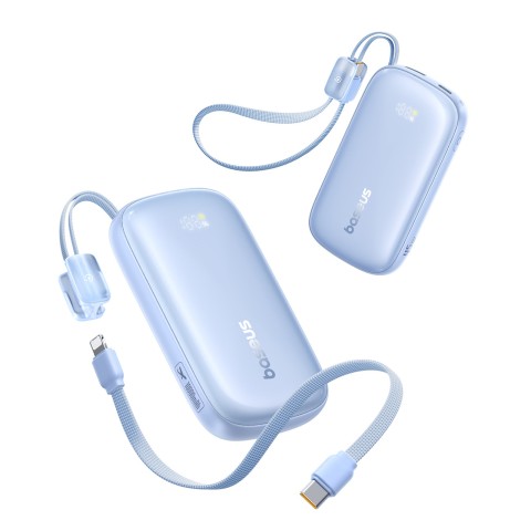 
10000mAh 45W nešiojama baterija su USB-C „Lightning“ laidu „iPhone“ – mėlyna
