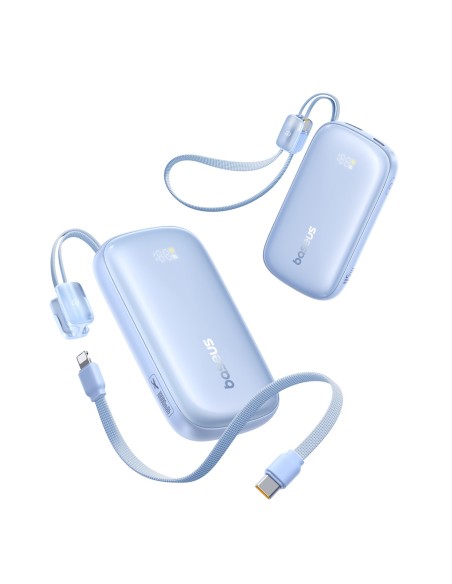 
10000mAh 45W nešiojama baterija su USB-C „Lightning“ laidu „iPhone“ – mėlyna
