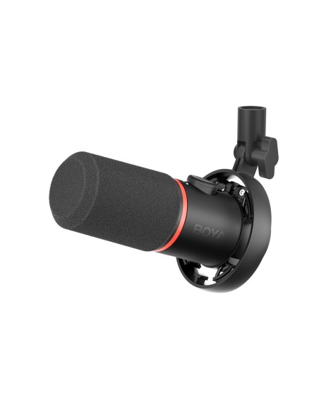 
Laidinis dinaminis žaidimų mikrofonas USB XLR RGB - juodas
