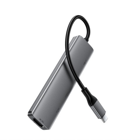 
UAB-A USB-C HDMI SD 4K 60Hz PD 90W šakotuvo stotelė 6 viename
