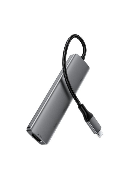 
UAB-A USB-C HDMI SD 4K 60Hz PD 90W šakotuvo stotelė 6 viename
