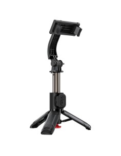 
Asmenukių lazda su automatiniu trikoju ir „Bluetooth“ nuotolinio valdymo pultu, 63 cm - juoda
