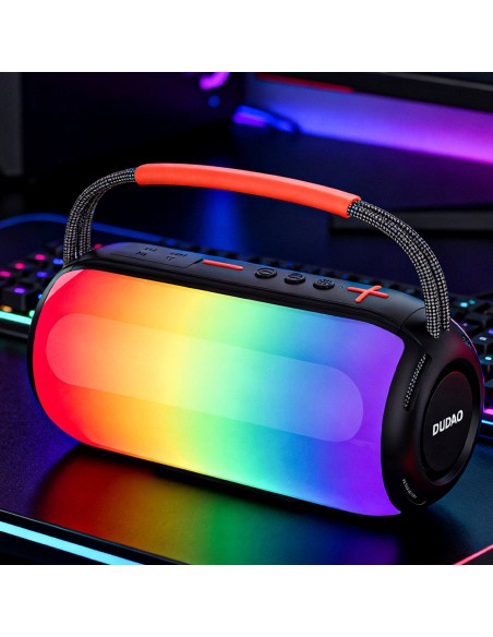 
Belaidė RGB „Bluetooth“ garsiakalbio kolonėlė su apšvietimu ir laikikliu – juoda
