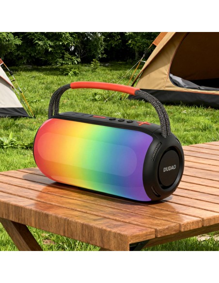 
Belaidė RGB „Bluetooth“ garsiakalbio kolonėlė su apšvietimu ir laikikliu – juoda
