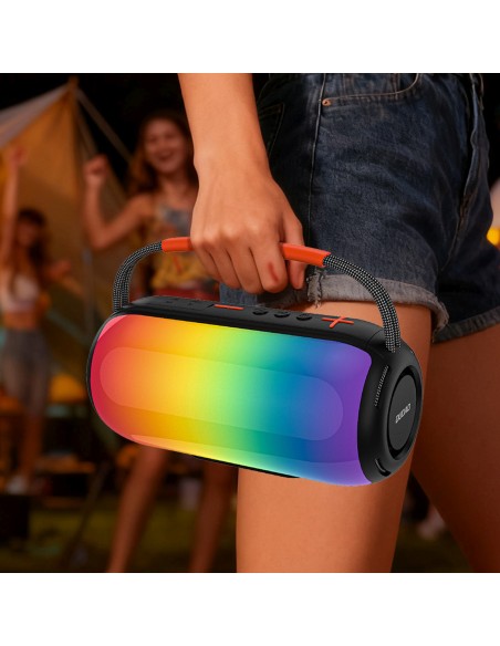 
Belaidė RGB „Bluetooth“ garsiakalbio kolonėlė su apšvietimu ir laikikliu – juoda
