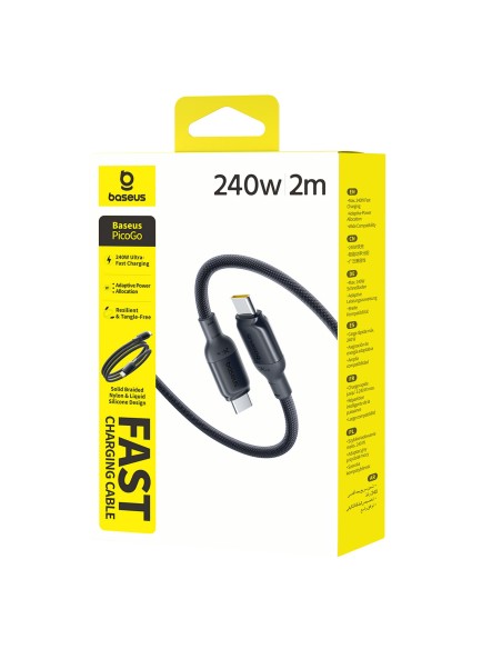 
USB-C 240W 2m kabelis – juodas
