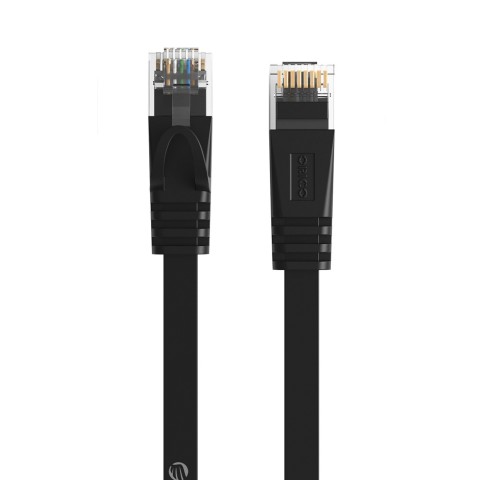 
Ethernet CAT6 1000Mbps RJ45 interneto LAN plokščias tinklo kabelis 30 m - juodas
