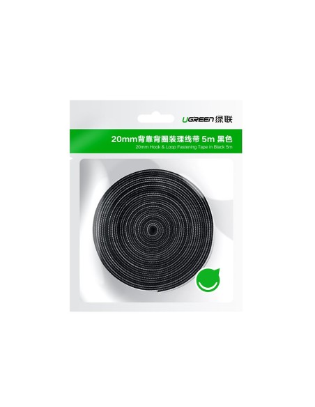 Velcro juosta Velcro kabelio tvarkyklė 5m juoda Velcro juosta Velcro kabelio tvarkyklė 5m juoda